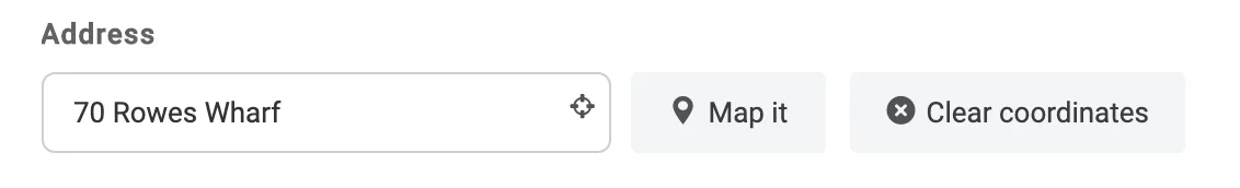 Map It button in listing form Map It button in listing form