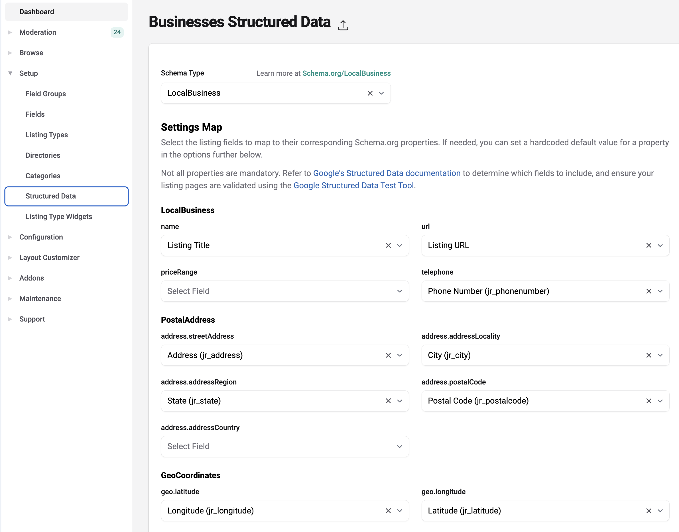 Schema.org Structured Data